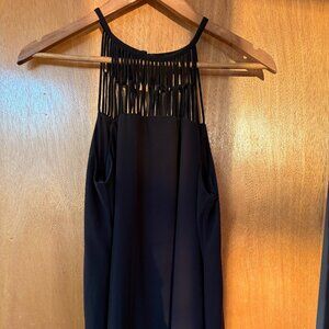 Lulus Black Strappy Neckline Shift Dress Size M